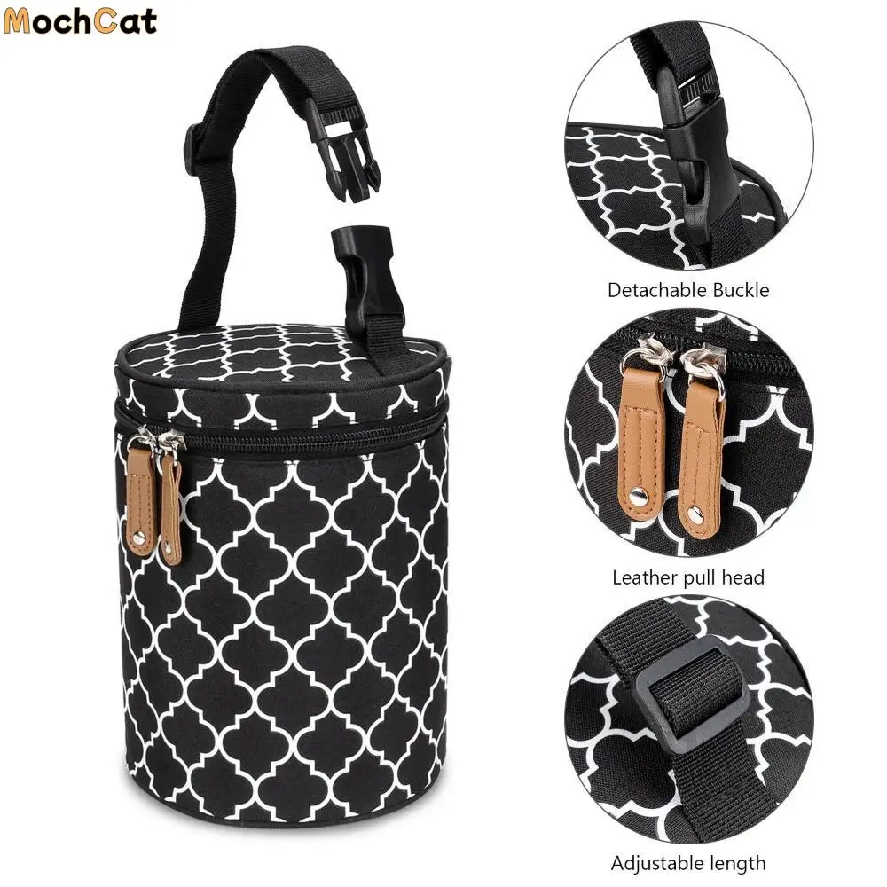 

Carriage Bags Flower Large Capacity Drum Bag Lunch Food Bag Breastmilk Cooler Bag Baby Stroller Bag Insulated Baby Bottle Bag