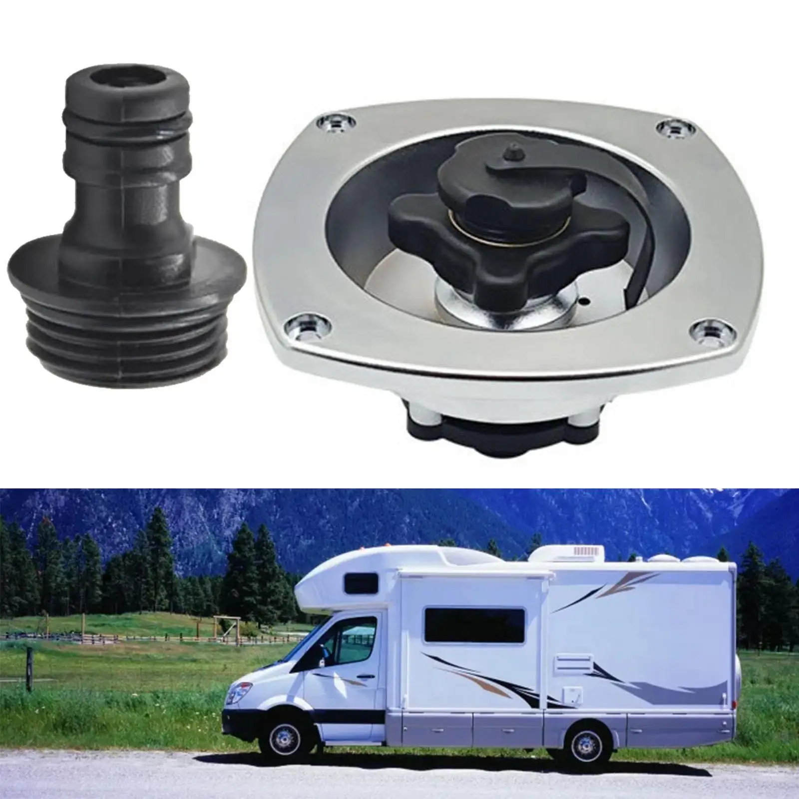 

Generic RV Water Inlet Connection with Quick Connector Van Trailer Accessory