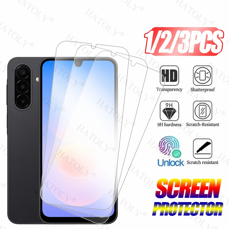 3/2/1 Stück Displayschutzfolie für Samsung Galaxy A18, gehärtetes Glas, Samsung Galaxy A18 4G, vollflächige Schutzfolie für das Smartphone, Galaxy A18.