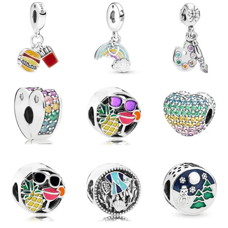 2024 Nieuwe Kleurrijke Eenhoorn Varken Ballon Bloem Charme Kralen Hanger Voor Pandora Diy Armbanden Kettingen Sieraden Accessoires Geschenken