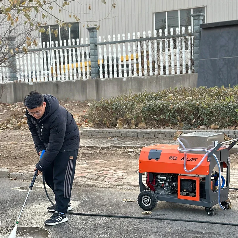 Carrete de manguera de 30 metros, 2900 psi, 22 lpm, motor JAPÓN, máquina de chorro de drenaje, máquina de limpieza de drenaje de alcantarillado