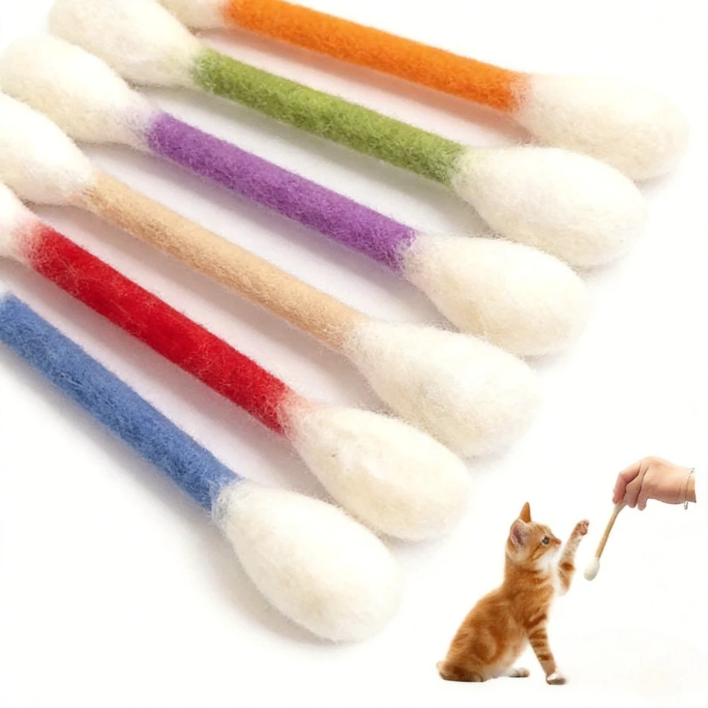 1/6Pcs Swabs Cat Toys with Catnip, Giant Cat Chew Teeth Cleaning Grinding Biting Stick Kitten Molar Scratch Interactive Supplies