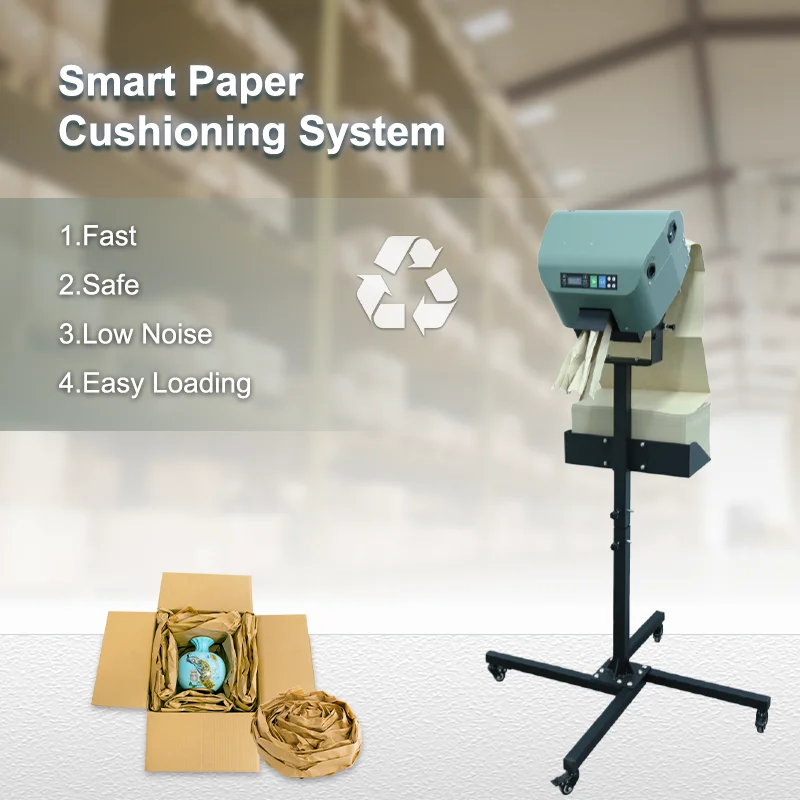 NP-P30 YJNPACK China Manufacturer Protective Wrapping Buffer Kraft Pad Void Filling Paper Cushion Packaging Machine