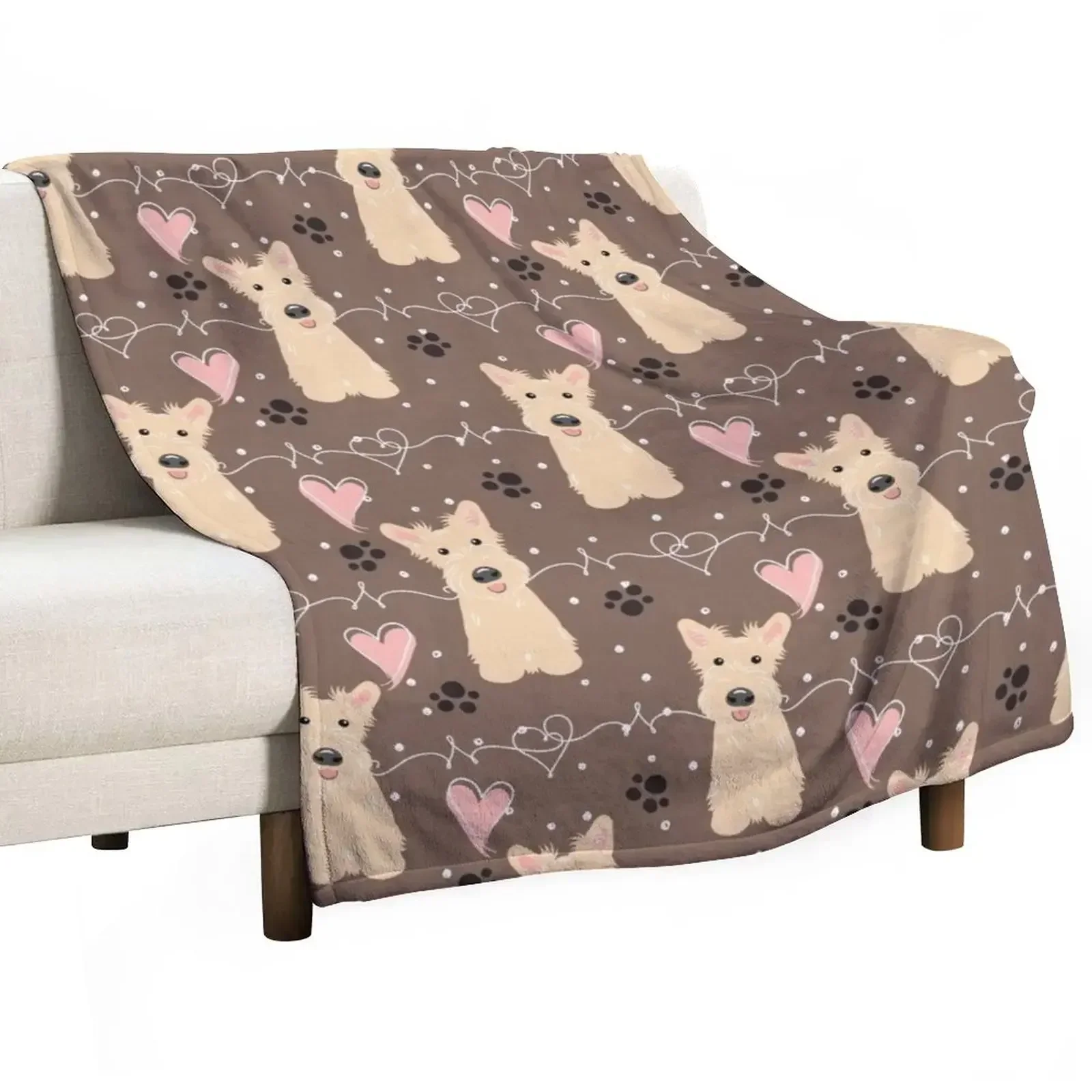 

LOVE Wheaten Scottish Terrier Throw Blanket Tourist For Sofa Thin Comforter Retros Blankets