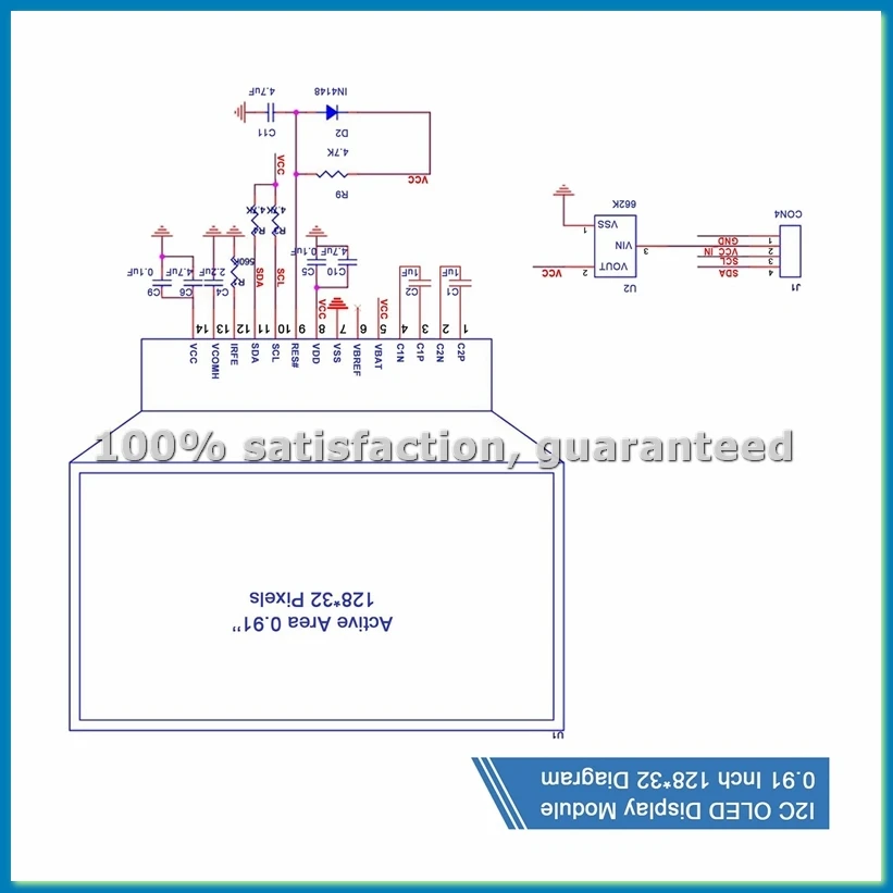 

5 Pieces I2C Display Module 0.91 Inch I2C OLED Display Module I2C OLED Screen Driver DC 3.3V-5V(White Light)-ABVM