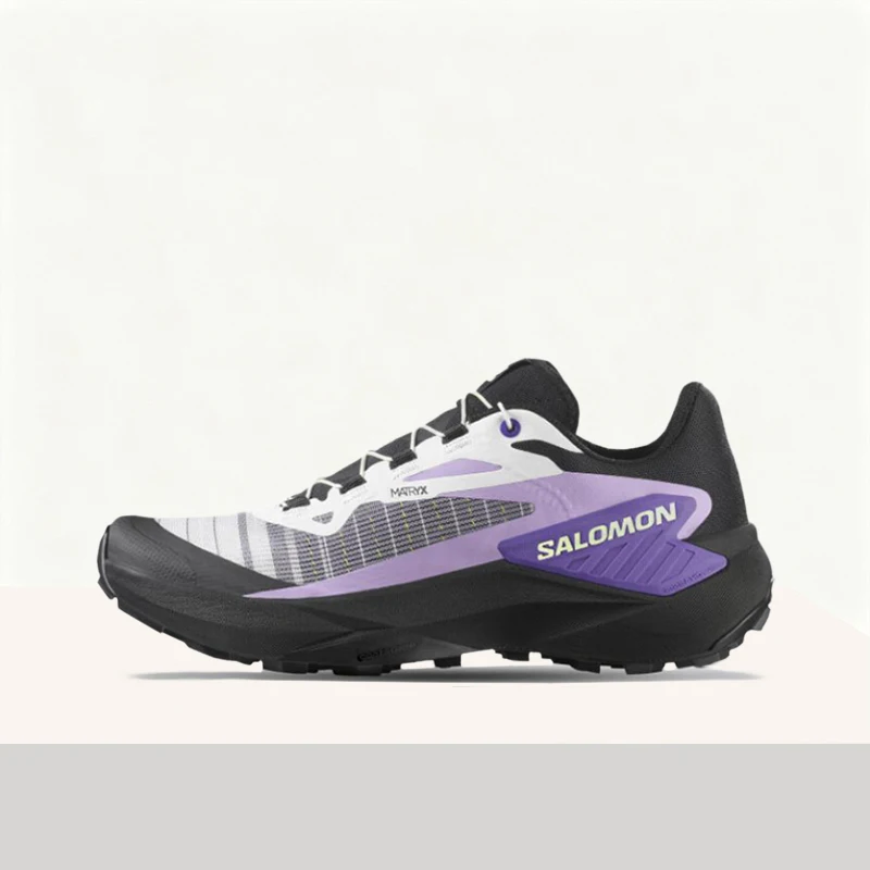 

Salomon Genesis: A comfortable low-top running shoe for women that provides a stable, secure fit – Black/Purple 477673