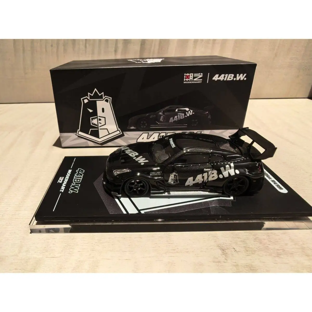 Diecast 1:64 Scale GTR R35 Black 441B.W Alloy Car Model
