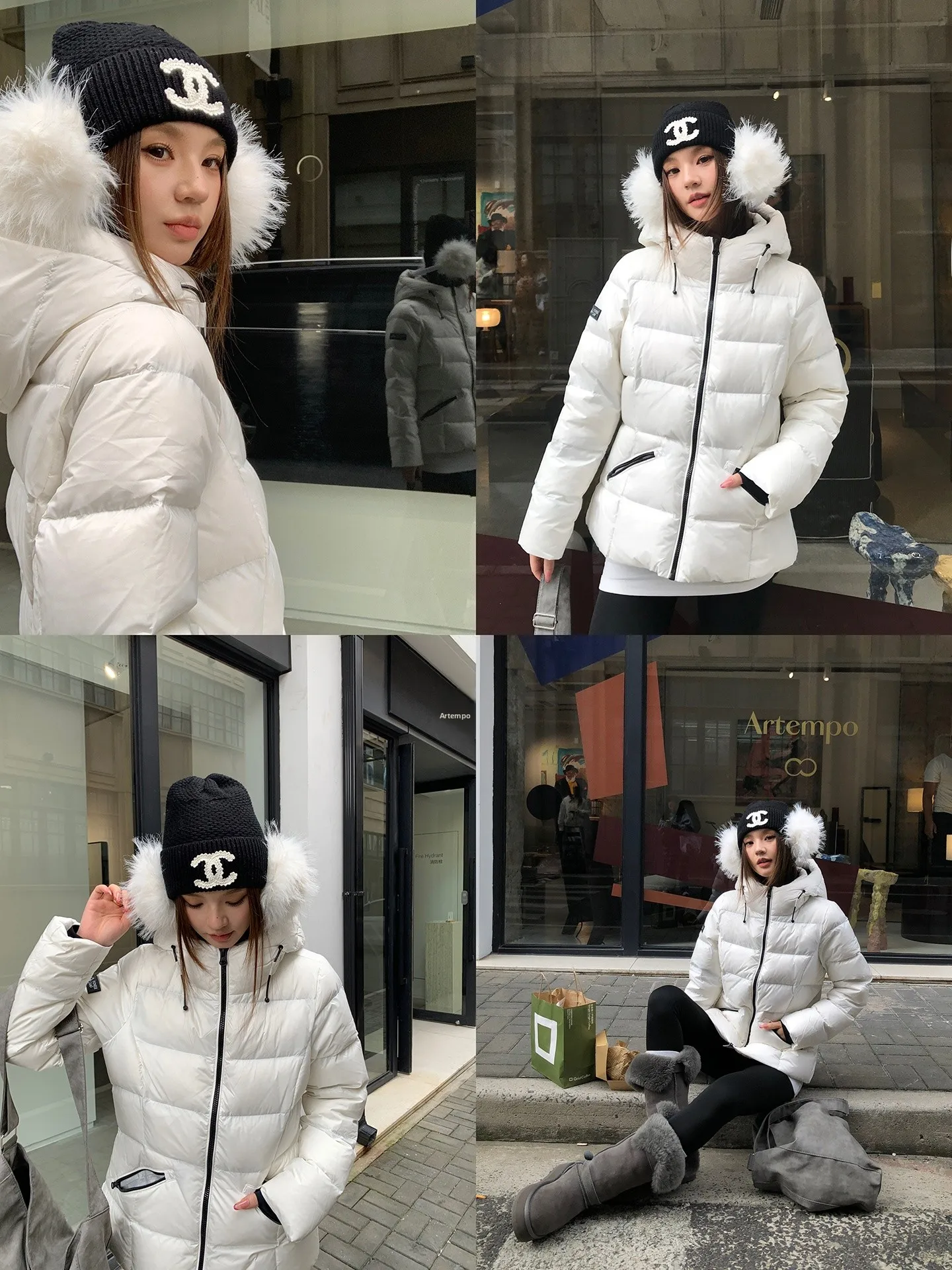 Chaqueta de Plumón para Mujer Estilo G, Invierno 2025, Nueva, Plumón de Pato Blanco, Abrigo Cálido con Capucha, Corte Recto...