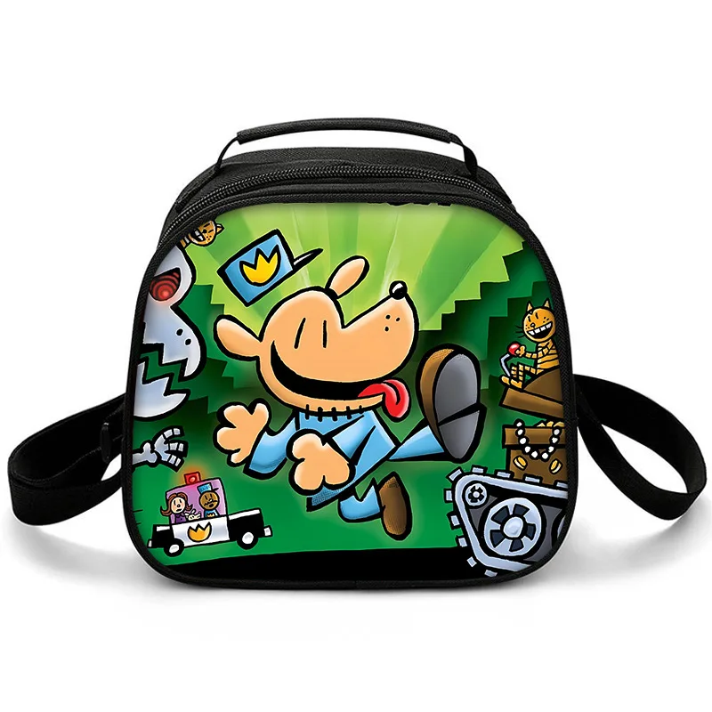 Classic Crossbody Funny Dog Man's Semicircle Lunchbox Thermal insulation Food Lunch Bag 3D Printed Insulated Handbags Ice Bags