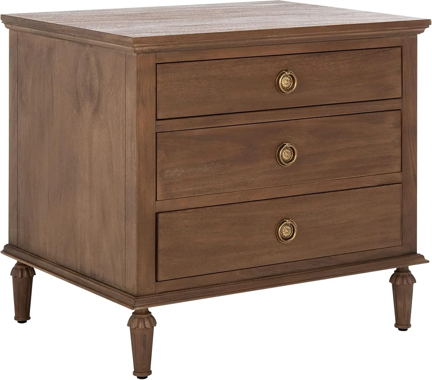 

Couture Home Collection Lisabet Brown 3-Drawer Wood Nightstand Table (Fully Assembled)