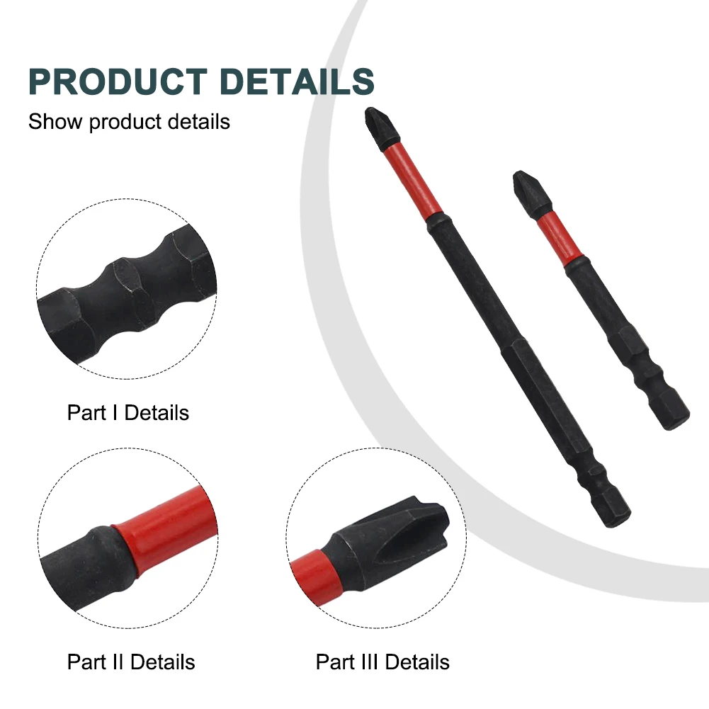 65mm Magnetic Special Slotted Cross PZ Screwdriver Bits FPZ1 FPZ2 FPZ3 For Circuit Breakers Electric Tools For Electrician Tools