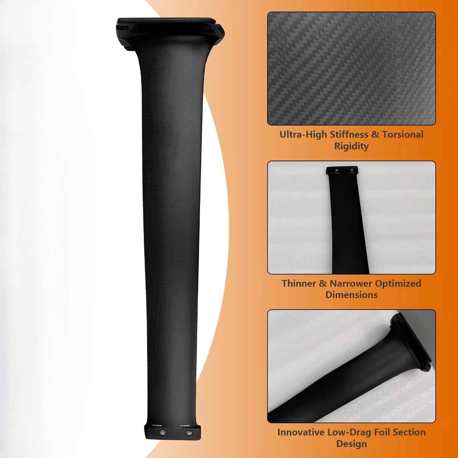 

PRO Ultra High Modulus Carbon 900 Mast Premium Carbon Mast for Wing ing, Downwind, Surf and SUP Riders