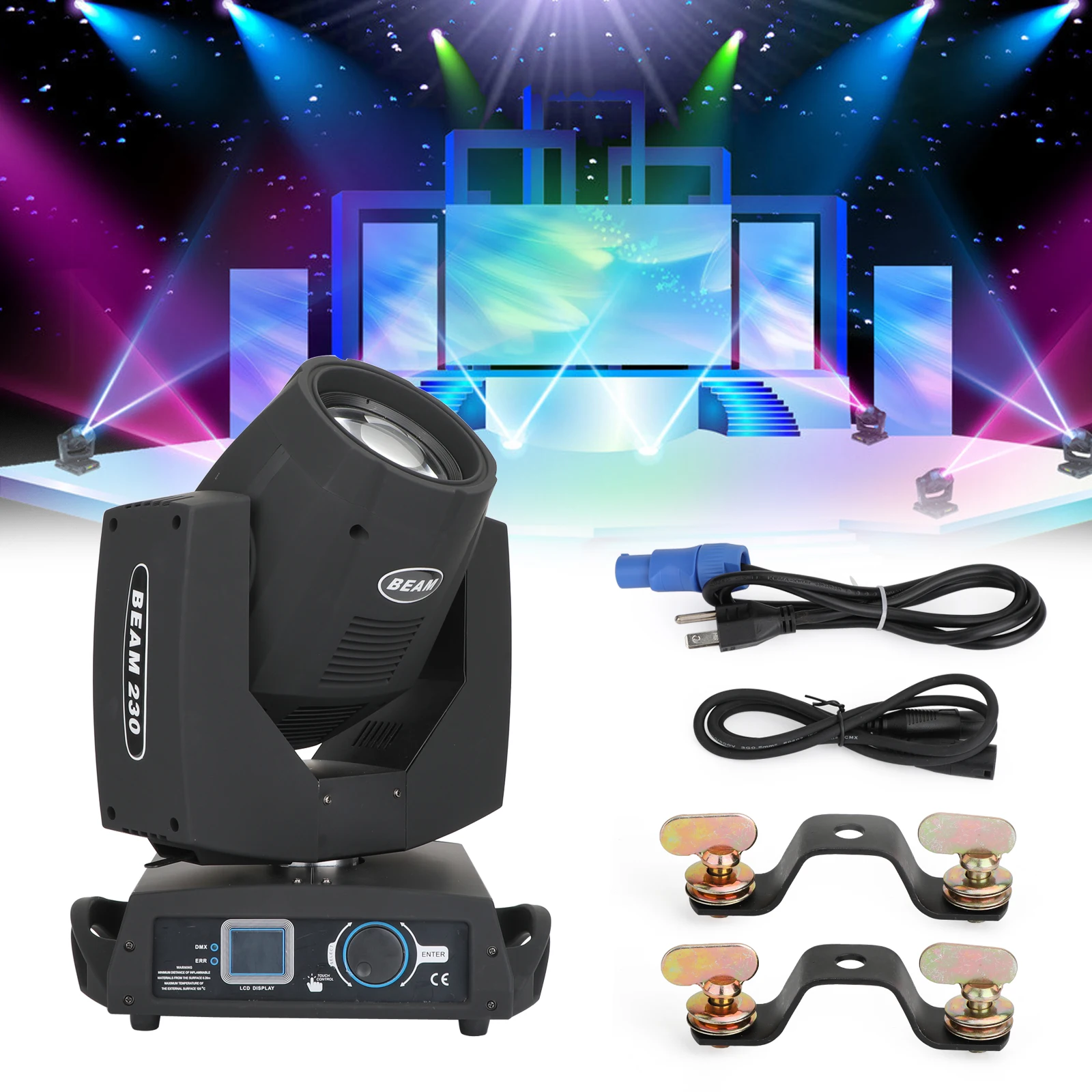 230W 7R Zoom Moving Head Beam Sharpy Light 8 Prism Strobe DMX 16Ch Party