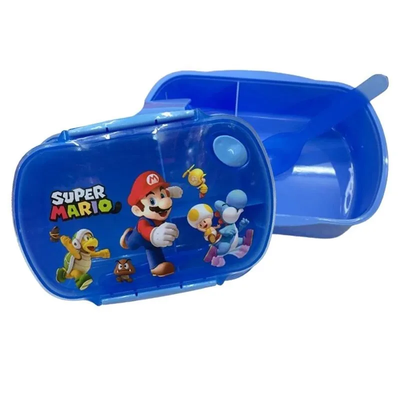 Game Super Marios Bros Children Lunch Box Water Cup Students Bento Box Food Container Salad Bowl Camping Outdoor Kettle Gifts