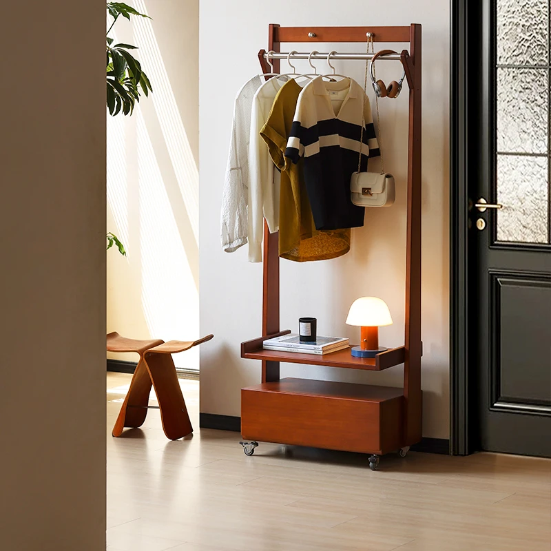 

Furniture/Solid wood coat rack Antique removable clothing storage rack
