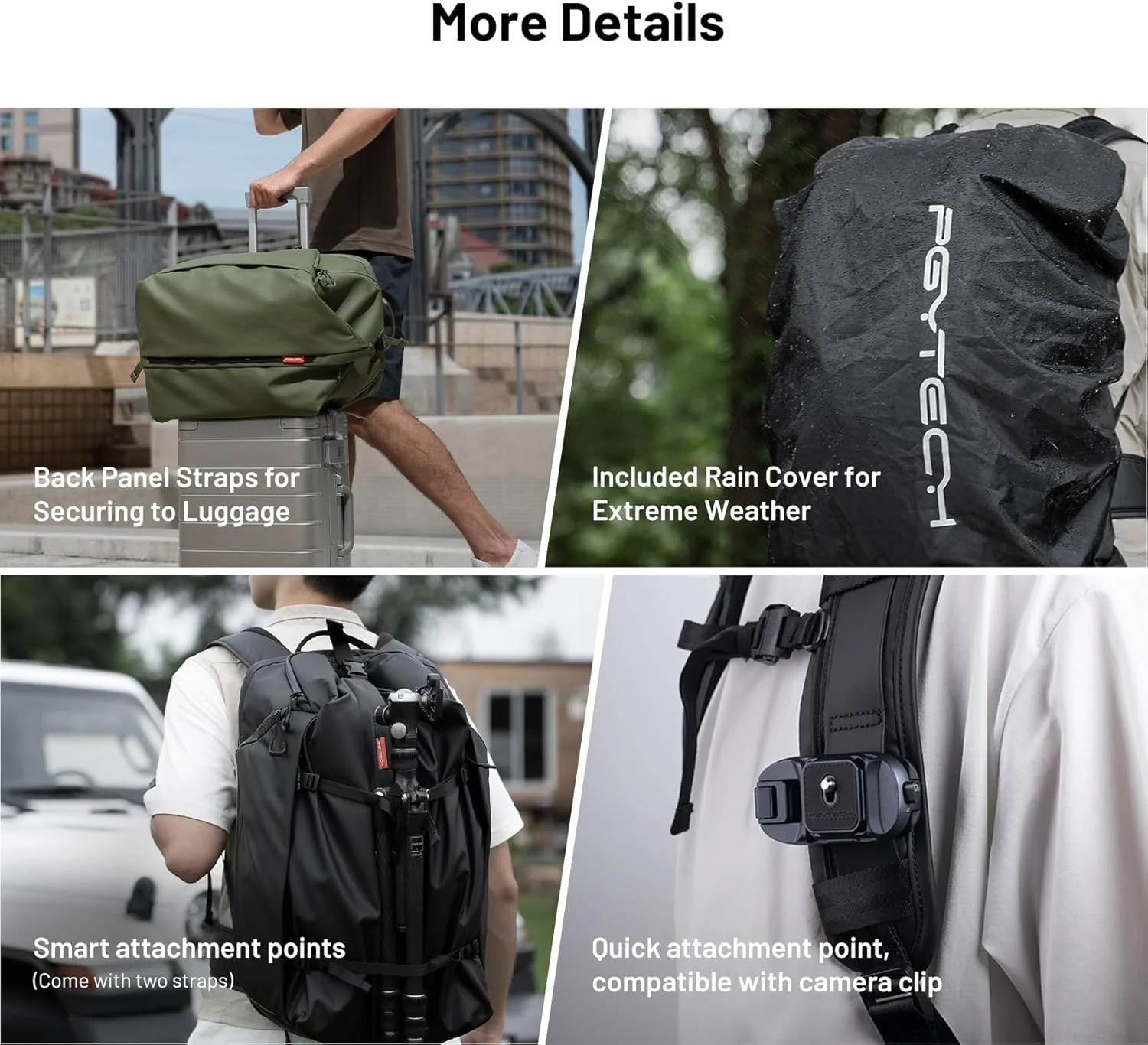 PGYTECH OneMo 여행용 배낭, SLR 및 미러리스 카메라, DJI 드론, 사진가 배낭, 35L