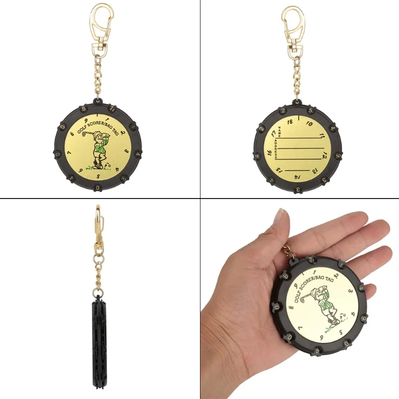 

CAITON 18 Holes Golf Score Stroke Shot Counter Keeper With Clip Keychain Accessories