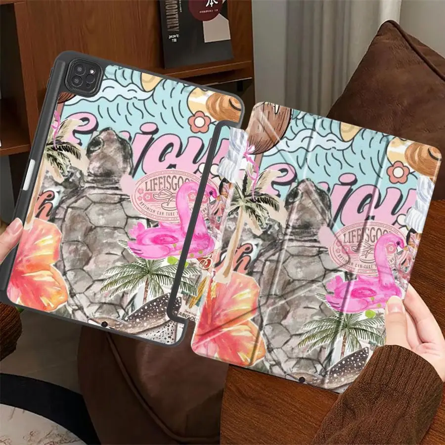 

Tablet Case For iPad Pro 2025 Air 4 5 M3 M2 M4 11inch Mini 6 7 Pro 11th 10th 9th 8th 7th 12.9inch Holder Cover Creative Ocean