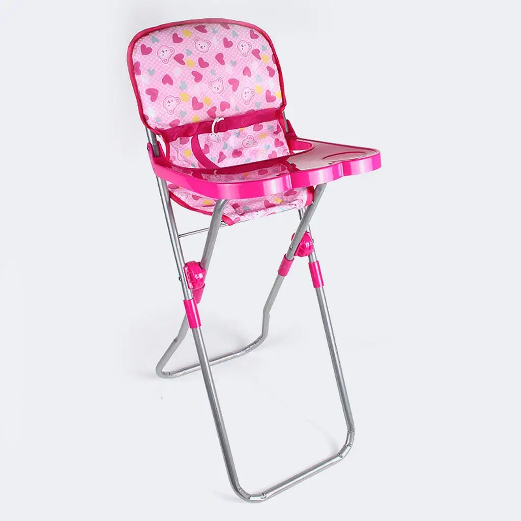 Baby Doll Accessories Adjustable Dining Chair Playset for Mini Dolls House Furniture Gifts Pretend Play Decoration