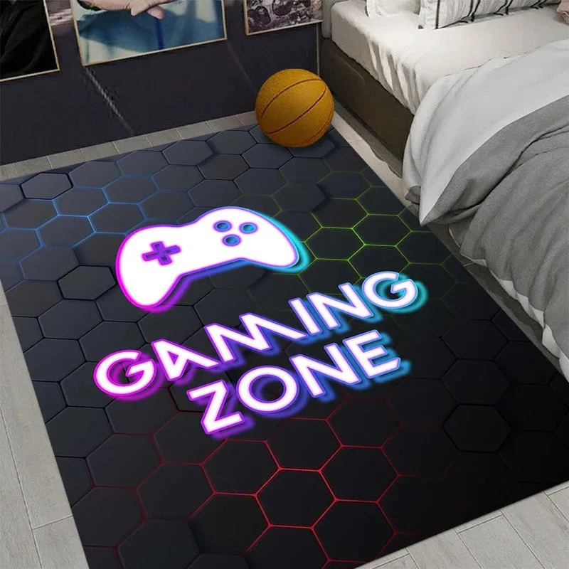 VIKAMA Arcade-Style Rug, Non-Slip Soft Bedside/Floor Rug, Modern Minimalist Home Decor, Suitable for Living Rooms and Bedrooms
