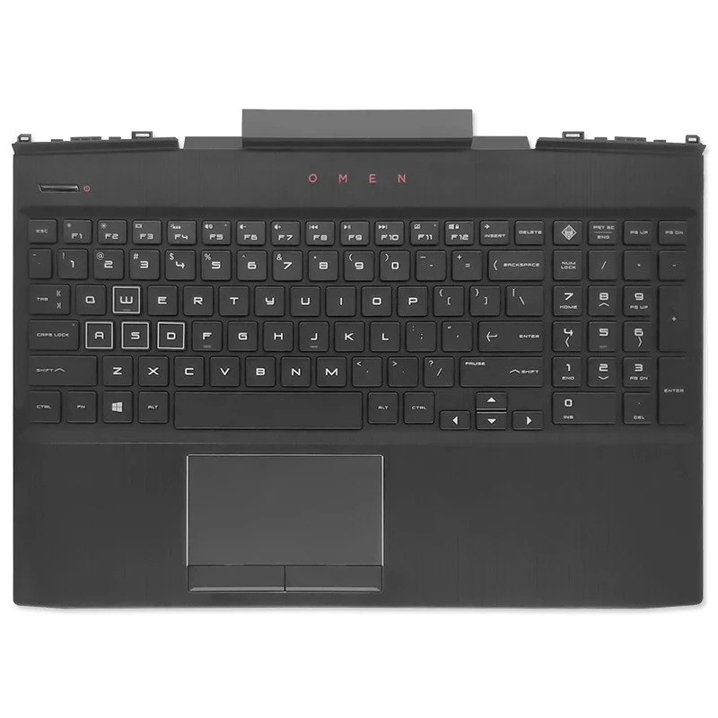 Original New US RU Keyboard For OMEN 15-DC TPN-Q211 Palrmest Cover Case Laptop Gamer Keyboard Red RGB Backlight Keyboard Replace