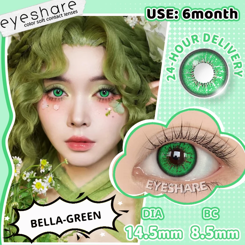 EYESHARE 1 Paar Rote Cosplay-Farbige Kontaktlinsen für Augen Verrücktes Halloween-Make-up Farbige Augenlinsen Anime-Zubehör – Detail 17