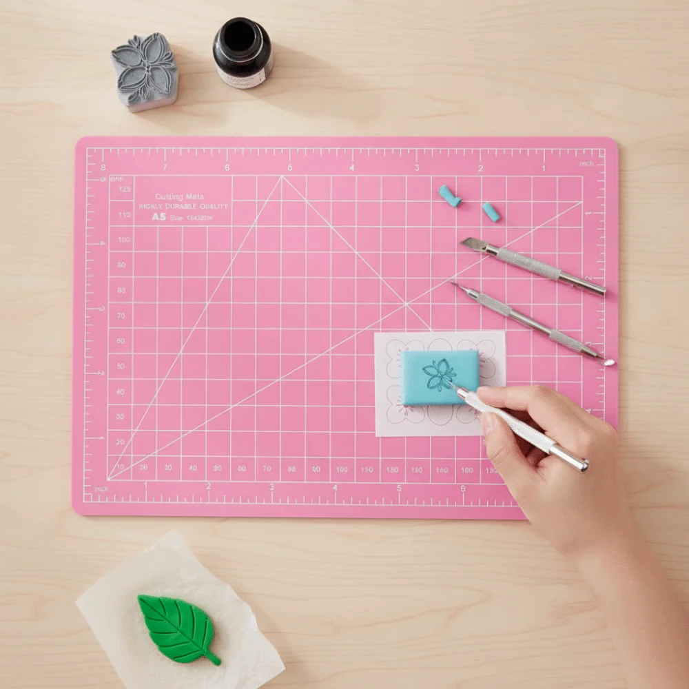 4pcs Durable Self-relaxing Surface Cutting Mat Scale Grid A5 Size A5 Cutting Mat Craft Cutting Pad For Crafting