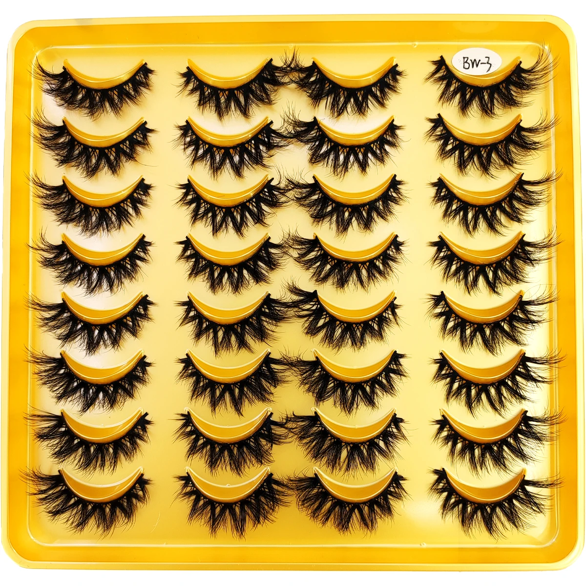 16 pairs of soft natural artificial mink eyelashes 3D fluffy dramatic false eyelashes