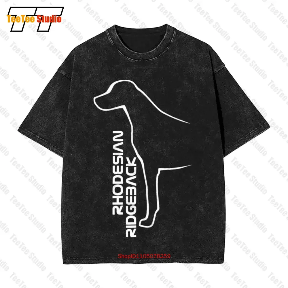 Rhodesian Ridgeback Dog Breed Dogeria Vintage Oversized T-Shirt UIQ7