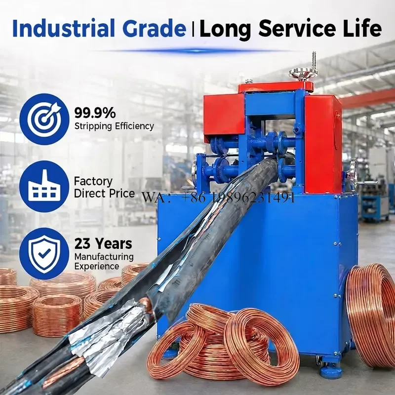 Wmwmnu H120-3 Dual-Blade Stripper for High-Voltage Cables 5-120mm Adjustable CE Certified Powerful Wire Peeling Equipment