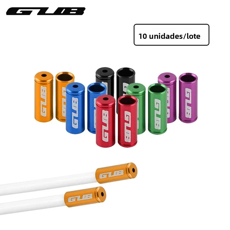 GUB 10 peças Ponteiras de Cabo de Câmbio CNC para Bicicleta, Capas de Cabo de Freio para Bicicleta, Capas de Cabo de Freio e Câmbio para MTB e Bicicletas de Estrada