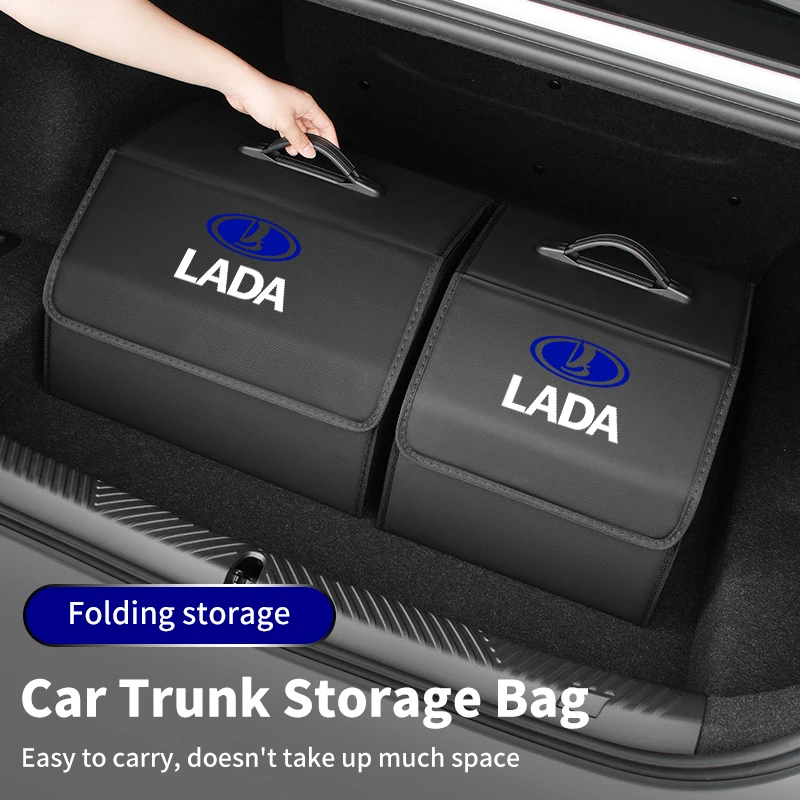 Car Trunk Storage Box Large Capacity Tools Organizer Accessories For Lada Vesta Niva Samara Kalina Largus Priora Xray Granta