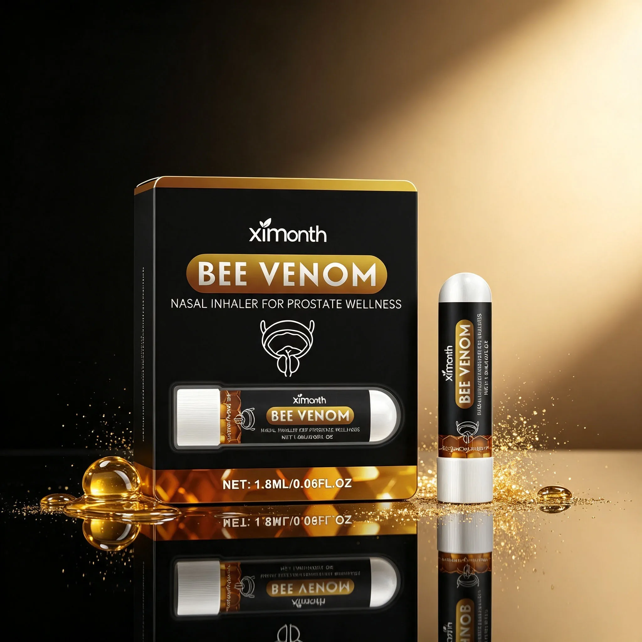 XIMONTH Men's Activate Inhaler Activates Brain Enhances Endurance Energy Reduce Prostate Inflammon Relieve Stress Nasal Inhaler