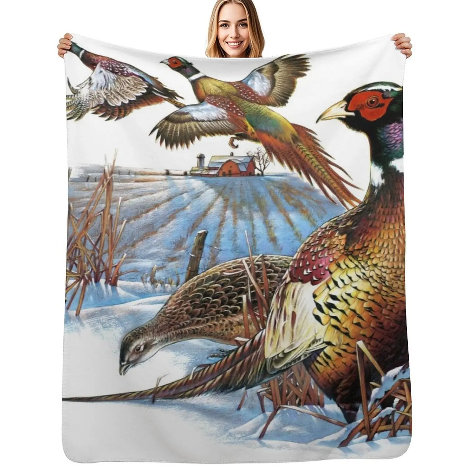

Pheasant Farm Throw Blanket Summer Beddings Multi-Purpose christmas decoration Fashion Sofas Blankets