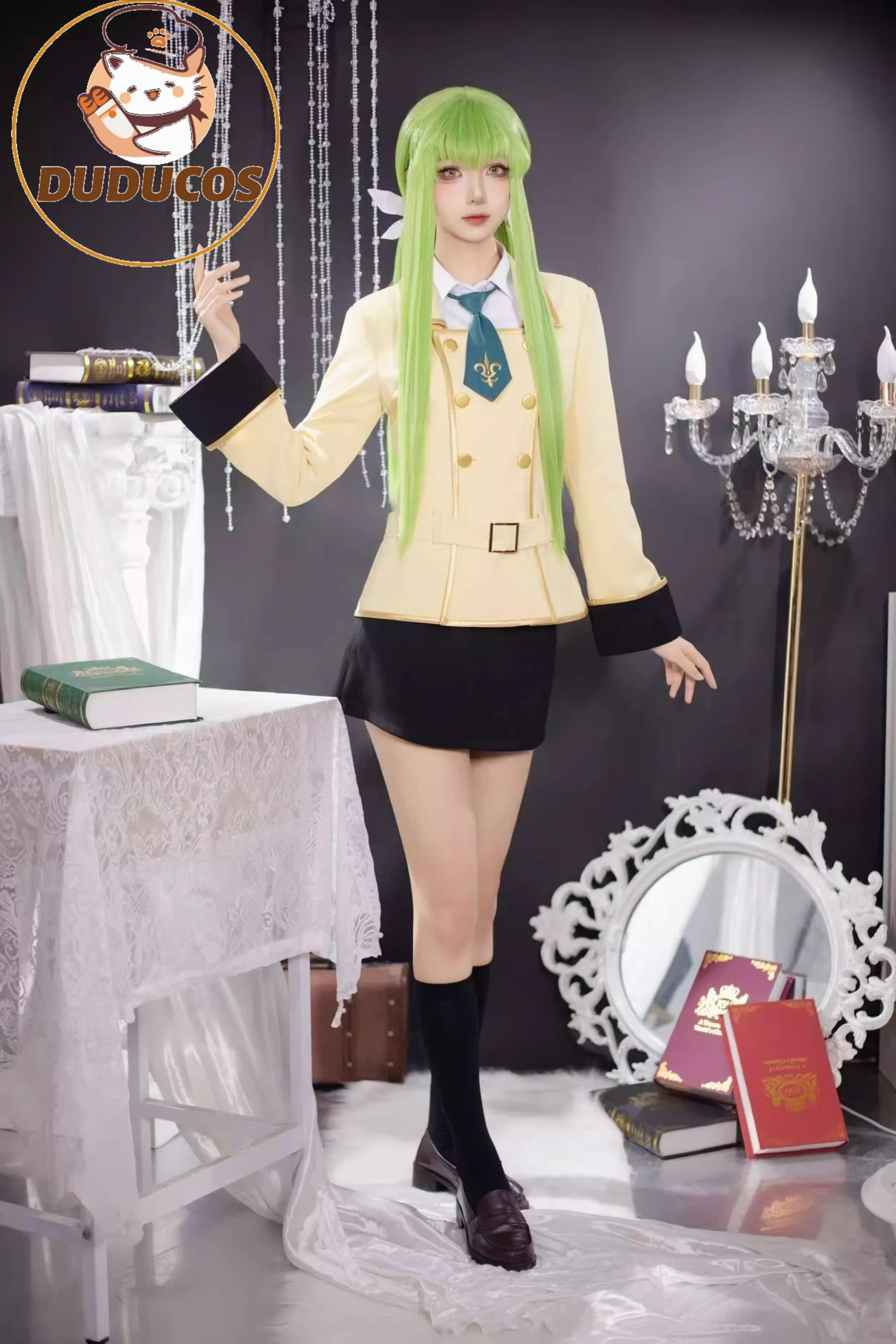 

DUDU-SR C.C. Cosplay Dress Anime Code Women Jk Uniform Cute Costume Geass Clothes Sexy Women Outfit Party Suit