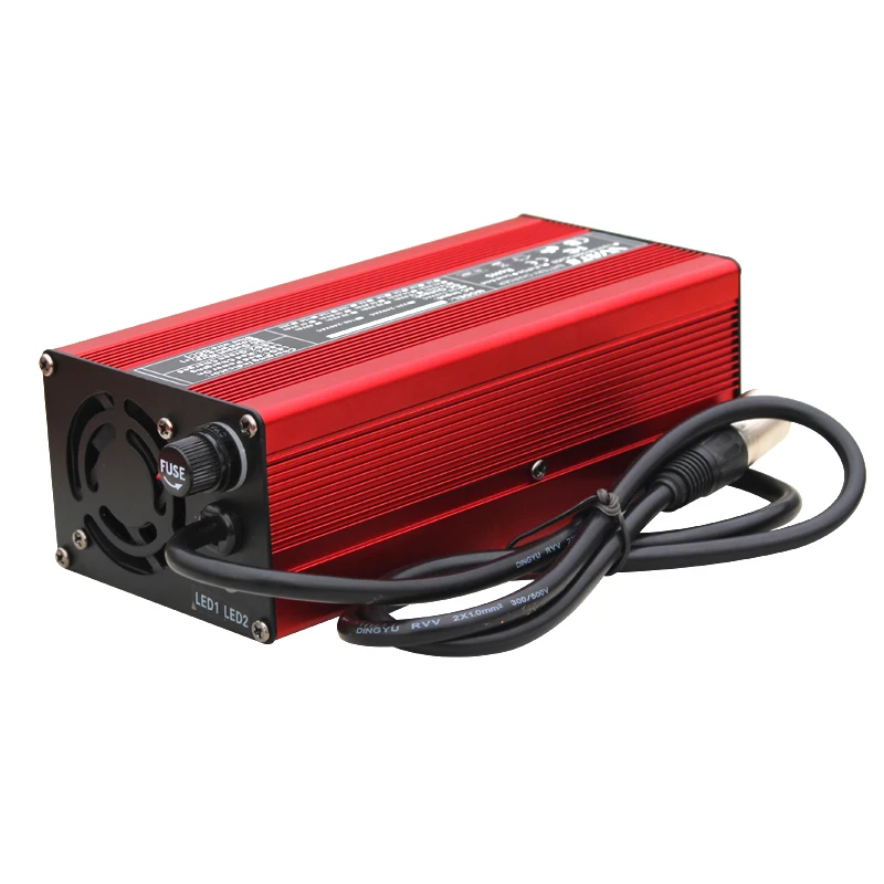 54.6V 8A Lithium Battery Charger for 48V Lithium Battery Aluminum Case With Fan