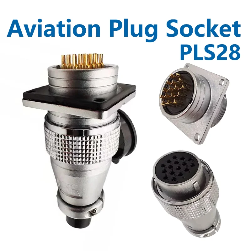 PLS28 P28-2/3/4/5/7/8/10/12/16/17/20/24/26 Pin Aviation Plug Connector WS28 Male Female Plug Socket Connector