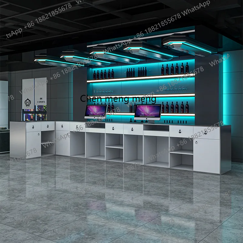 X مقهى بسيط، زاوية من الفولاذ المقاوم للصدأ لصفحة الخروج للمطاعم، مكتب أمامي، طاولة بار