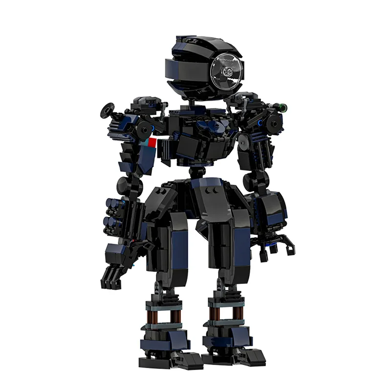 MOC Model Blok Bangunan Mecha Berat yang Dapat Dipakai Ulang dengan Cepat, Hadiah Batu Bata Rakitan Puzzle Anak-anak Partikel Kecil