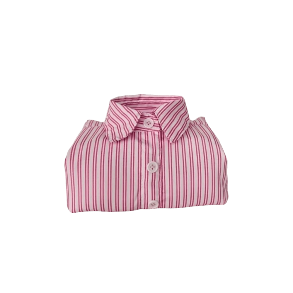 Retro Striped Shirt Tissue Box Korean Style Lapel Shirt Shaped Tissue Holder Polyester Washable Tissue Box Protector Desktop