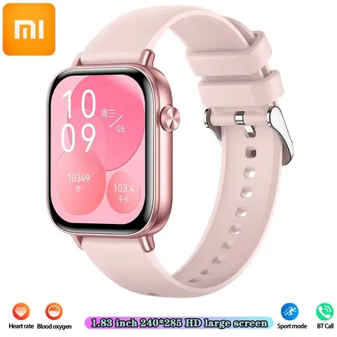 Xiaomi Yeni akıllı saat Kadın Hediye 1.83 “HD Ekran GPS Parça nabız monitörü Su Geçirmez BT Çağrı Spor Smartwatch