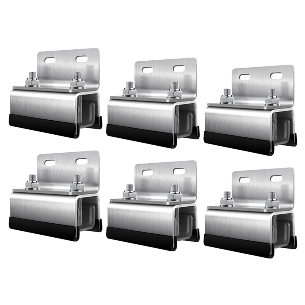 

4 шт./6 шт. солнечные фотоэлектрические кронштейны, стабилизатор для яхты на колесах, коробка на крышу, фиксированный кронштейн, зажимы из нержавеющей стали для креплений солнечной энергии