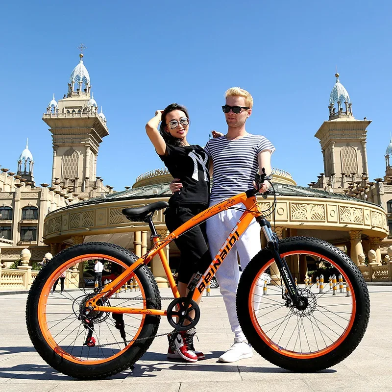 Fat Tire Mountain Bike 26-inch 4.0 Adult/Student Variable Speed Off-Road Snow Bike for Sports Fitness And Outdoor Activities