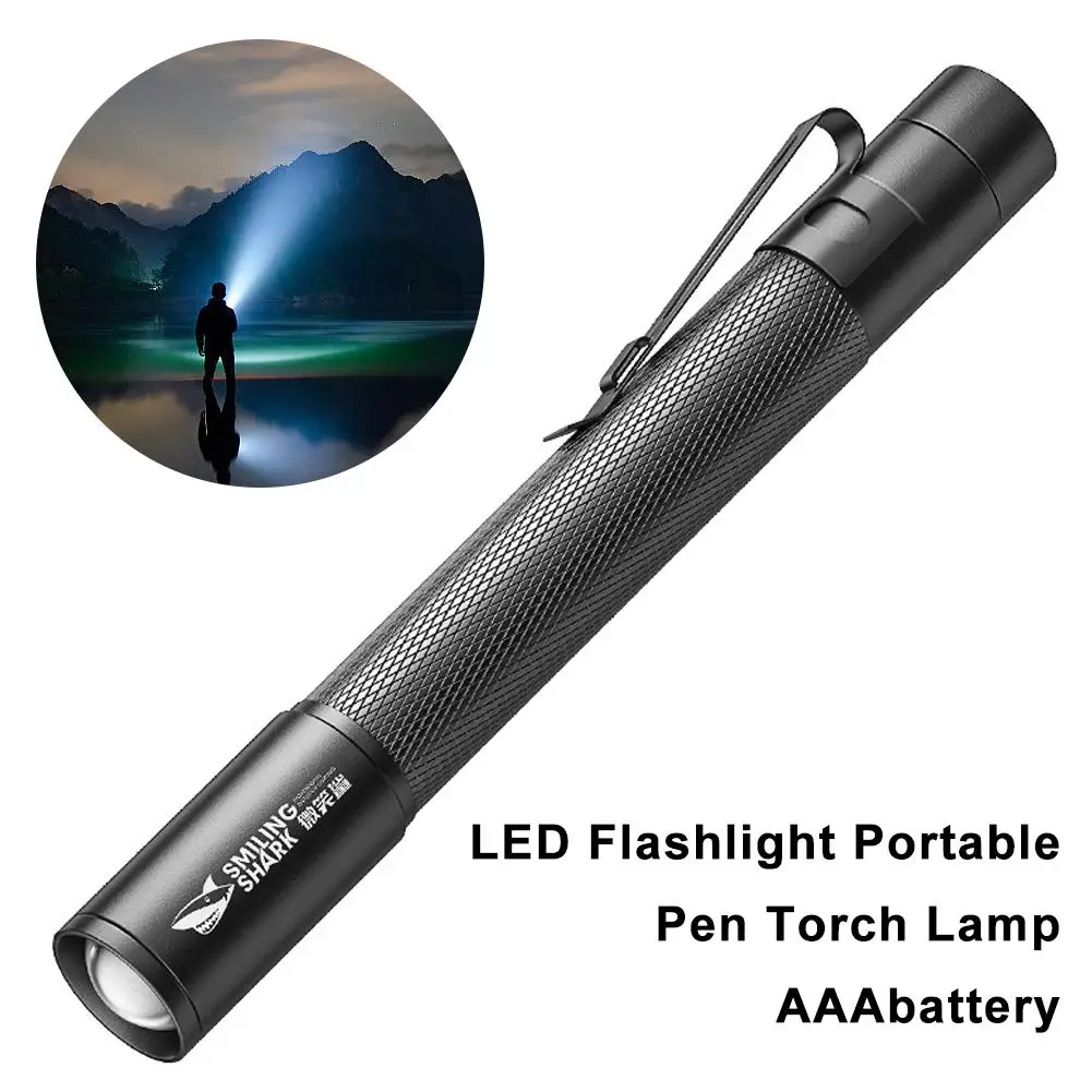 SD1211 Pen Light Portable Zoomable Flashlight Rechargeable Waterproof Torch Light For Camping Hiking Outdoors O1Y7