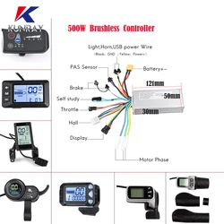 Ebike Brushless Controller Display 24V/36V /48V 500W Electric Bicycle Display Led Bike Display For Ebike  Conversion Kit