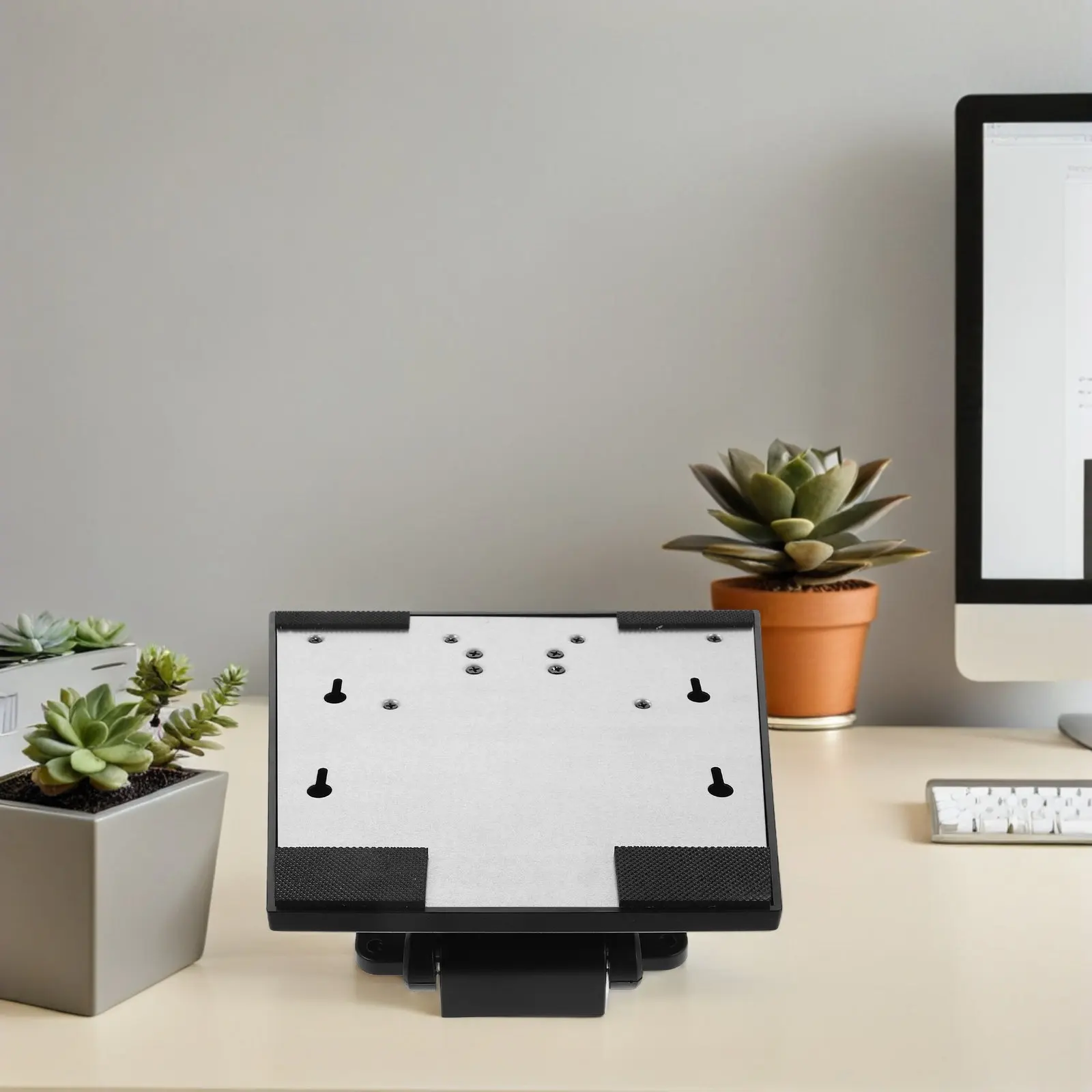 Compact Foldable Monitor Stand 14-24 Inch Screen Size Adjustable Viewing Angle Stable Desktop Monitor Mount for Office Gaming