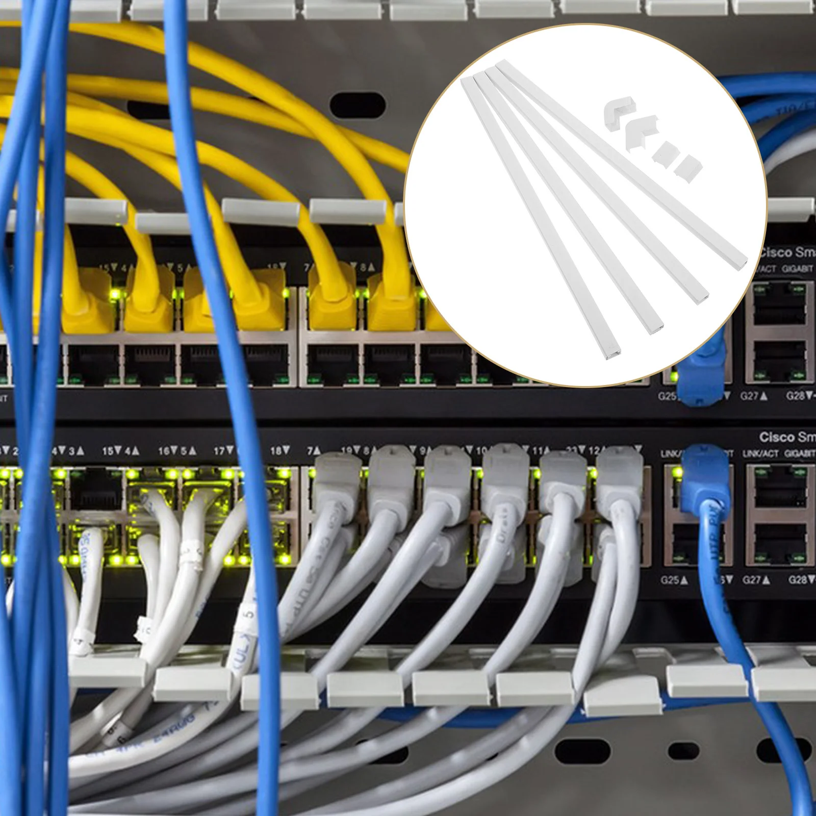 

Cable Hider Wall Strip Mount Cable Concealer Easy Install Wire Cover for Organizing Cables Cord Covers for Wall Mounted