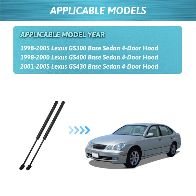 1 Pair Front Hood Lift Support Strut Shock Car Accessories For Lexus GS300 GS400 GS430 1998 1999 2000 2001 2002 2003 2004 2005