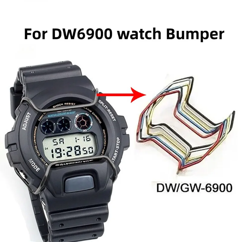

New Watch Bumper for G-SHOCK Casio DW-6900 DW6900 GW-6900 GW6900 Bumper Collision Prevention Bar Case Metal Protective Bumper