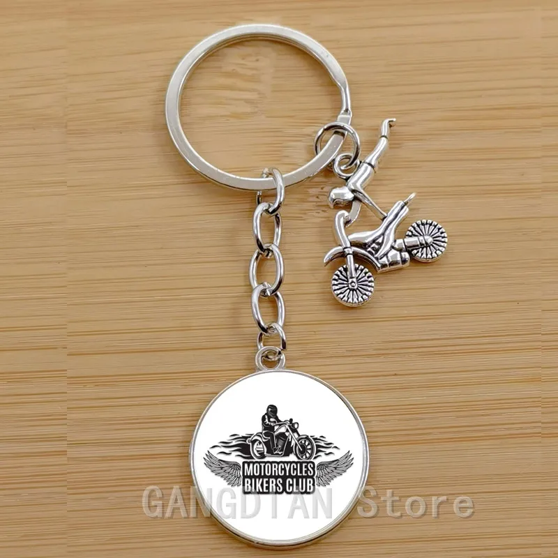 Punk motorcycle, motorcycle off-road rider keychain